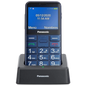 Panasonic KX-TU155EXCN 2.4", Letras Grandes, Alto Contraste, Compatible con Audífonos, Llamada Prioritaria, Base de carga, Azul