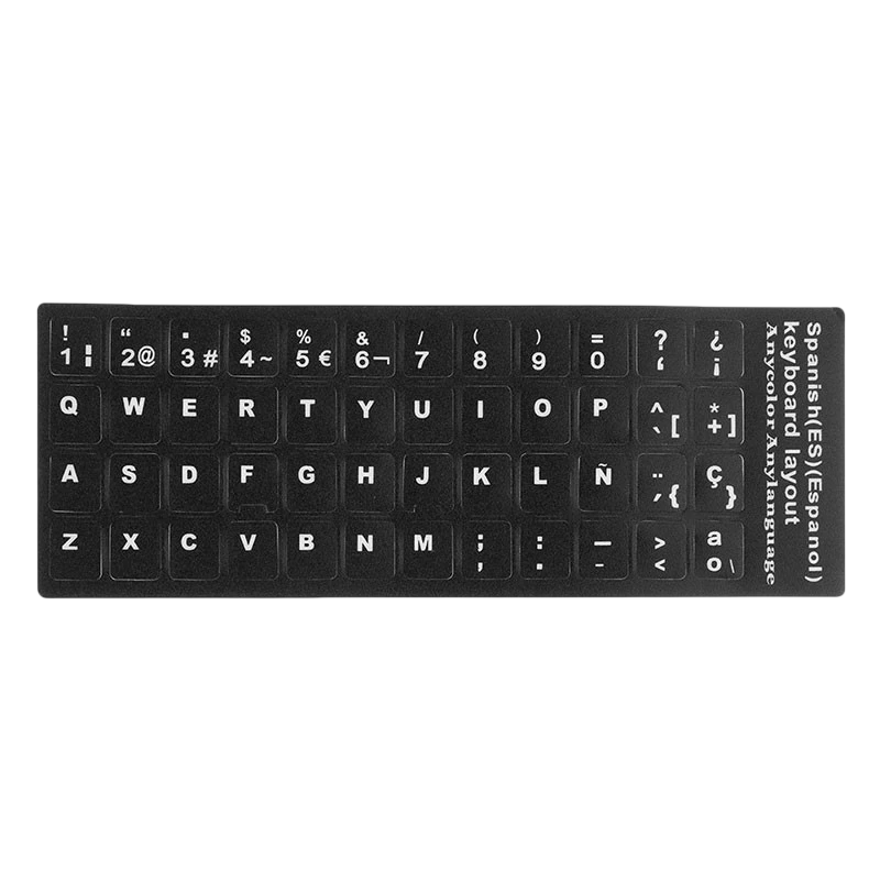 Pegatinas Teclado Espaol Negro