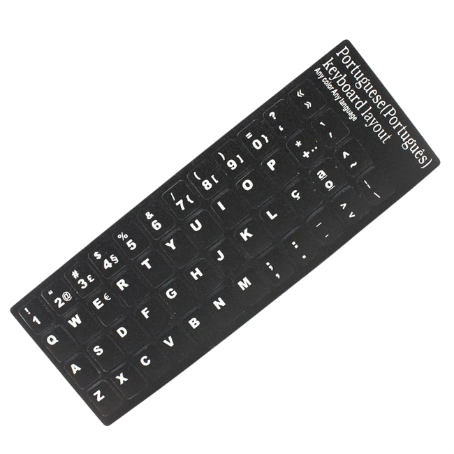 Pegatinas Teclado Portugués Negro Hover Image