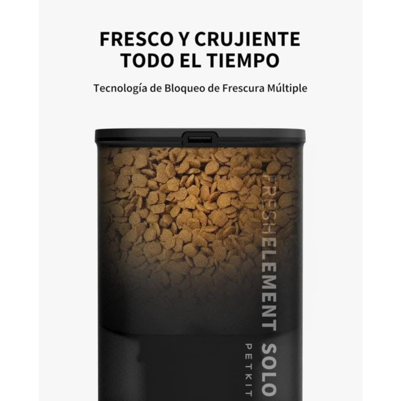 PETKIT Fresh Element SOLO Gris - Comedero Inteligente Para Mascotas - Dispensador Programable con APP de 1 a 10 Comidas Diarias
