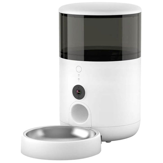 Petoneer NutriVue Feeder Blanco - Comedero Inteligente Para Mascotas Con Cámara y Micrófono - Audio Bidireccional - Programable con APP - Acero Inoxidable Ideal para Perros y Gatos Hover Image