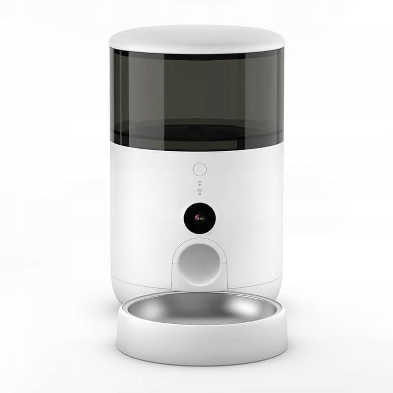 Petoneer NutriVue Feeder Blanco - Comedero Inteligente Para Mascotas Con Cámara y Micrófono - Audio Bidireccional - Programable con APP - Acero Inoxidable Ideal para Perros y Gatos