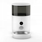Petoneer NutriVue Feeder Blanco - Comedero Inteligente Para Mascotas Con Cámara y Micrófono - Audio Bidireccional - Programable con APP - Acero Inoxidable Ideal para Perros y Gatos