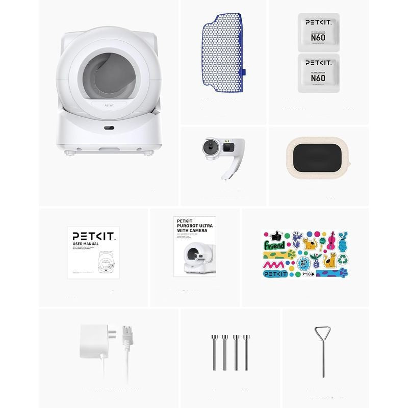 PETKIT Purobot Ultra Arenero Autolimpiable 70 L con App y Cámara IA 10 kg