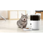 Petoneer NutriVue Feeder Blanco - Comedero Inteligente Para Mascotas Con Cámara y Micrófono - Audio Bidireccional - Programable con APP - Acero Inoxidable Ideal para Perros y Gatos
