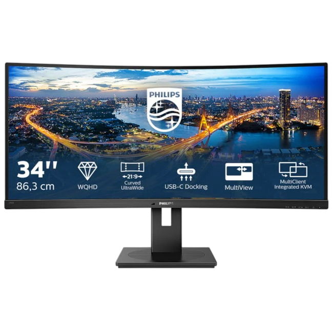 Philips 346B1C 34 Quad HD VA 100 Hz UltraWide Curvo Negro Hover Image