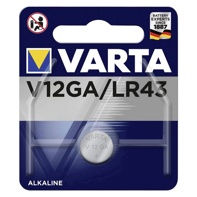 Pila de Botón Varta V12GA LR43 Hover Image