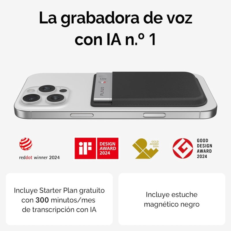 Grabadora de Voz con IA Plaud Note Plata
