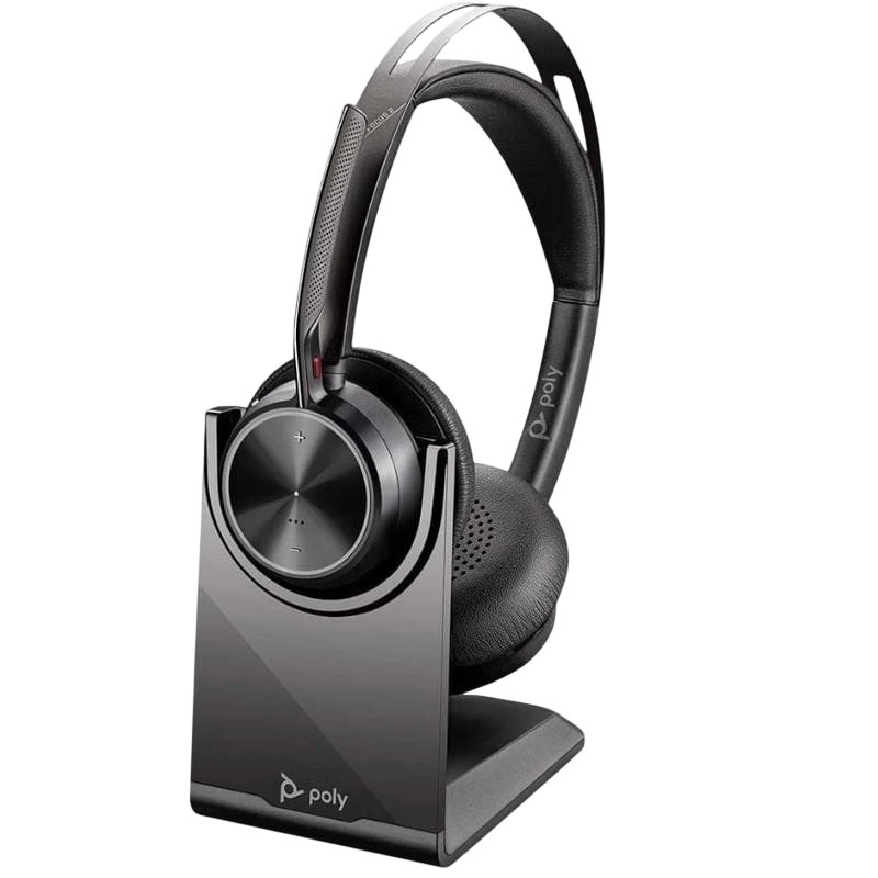 Poly Voyager Focus 2 USB-C con base de carga Diadema Bluetooth 5.1 40h Auriculares inalámbricos
