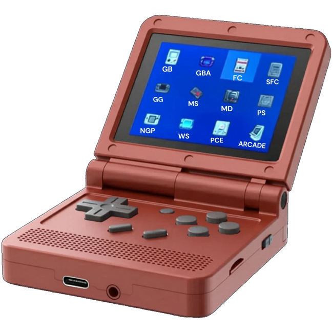Powkiddy V90 Consola Portátil Retro Rojo Hover Image