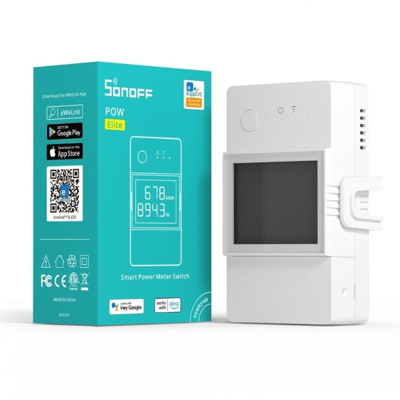 Sonoff POWR320D Elite 20A WiFi - Interruptor inteligente con medidor de potencia