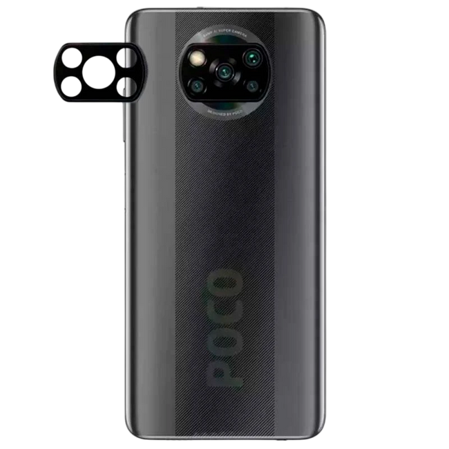 Protector de cámara Xiaomi POCO X3 NFC / POCO X3 Pro Negro Hover Image