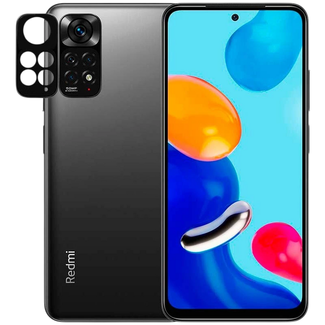 Protector de cámara Xiaomi Redmi Note 11 / Redmi Note 11S Negro Hover Image
