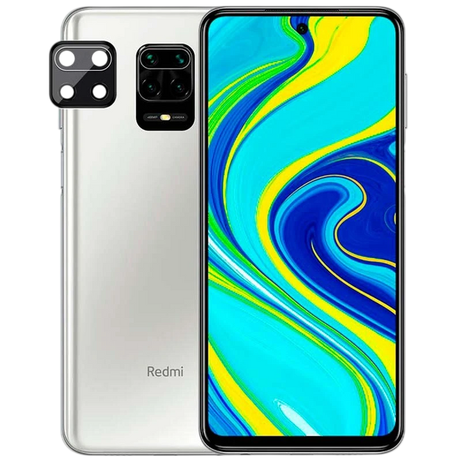 Protector de cámara Xiaomi Redmi Note 9S / Note 9 Pro Negro Hover Image