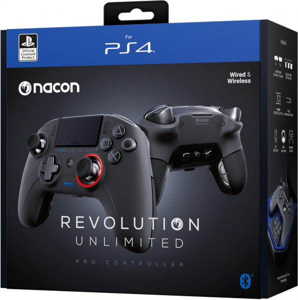 Mando Nacon Wireless Pro Controller Revolution Unlimited Black (negro) Playstation 4 PS4 Hover Image
