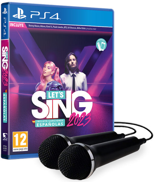 Let's Sing 2023 (incluye Canciones En Espaol) + 2 Microfonos Sony Playstation 4 PS4 Hover Image