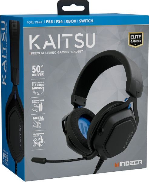 Cascos Indeca Premium Stereo Gaming Headset Kaitsu Black (negro) (ps4/xbox/switch) Playstation 5 PS5 Hover Image