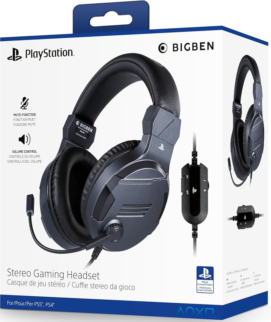 Accesorio Bigben Stereo Gaming Headset Titanium (ps4) (official) Playstation 5 PS5