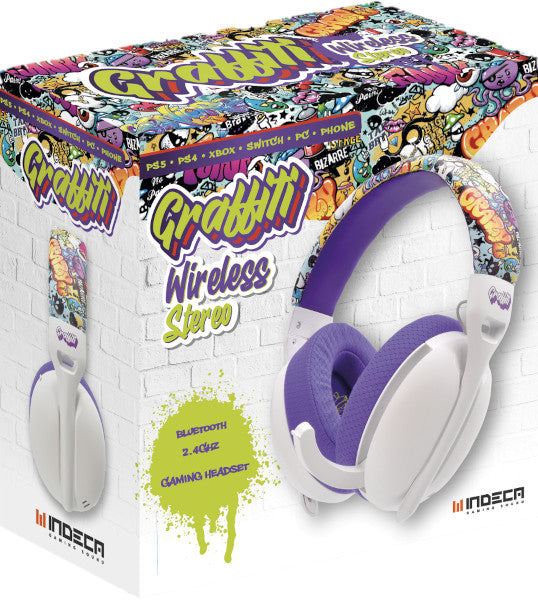 Cascos Indeca Wireless Stereo Headset Graffiti (ps5/xbx/ps4/switch/pc/phone) Playstation 5 PS5 Hover Image