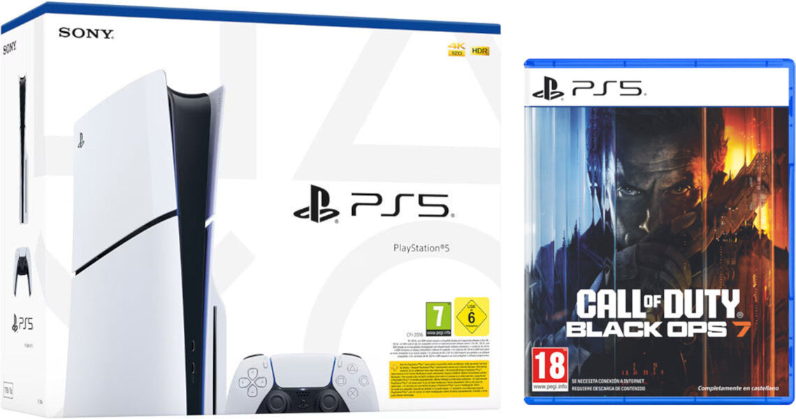 Consola White Slim Edition + Dualsense (1tb) + Call Of Duty Black Ops 7