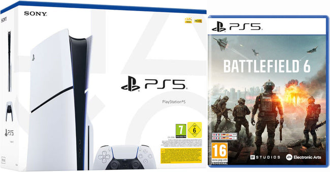 Consola White Slim Edition + Dualsense (1tb) + Battlefield 6 Hover Image