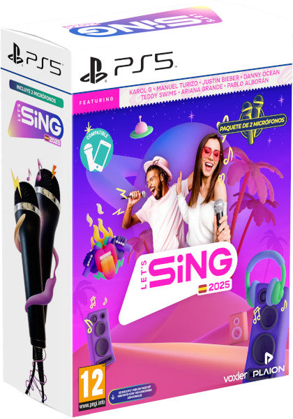 Let's Sing 2025 + 2 Microfonos Sony Playstation 5 PS5 Hover Image