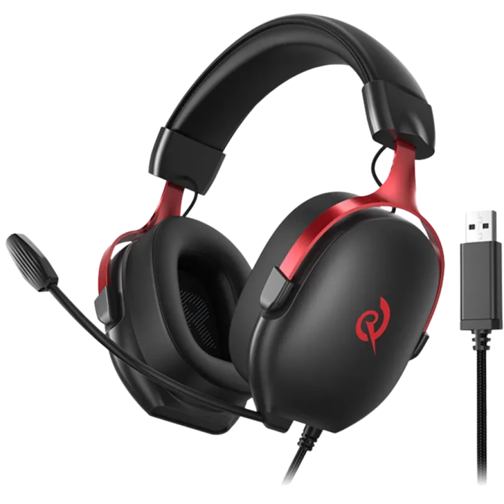 QCY Heroad VN200 gaming headphones (black and red)