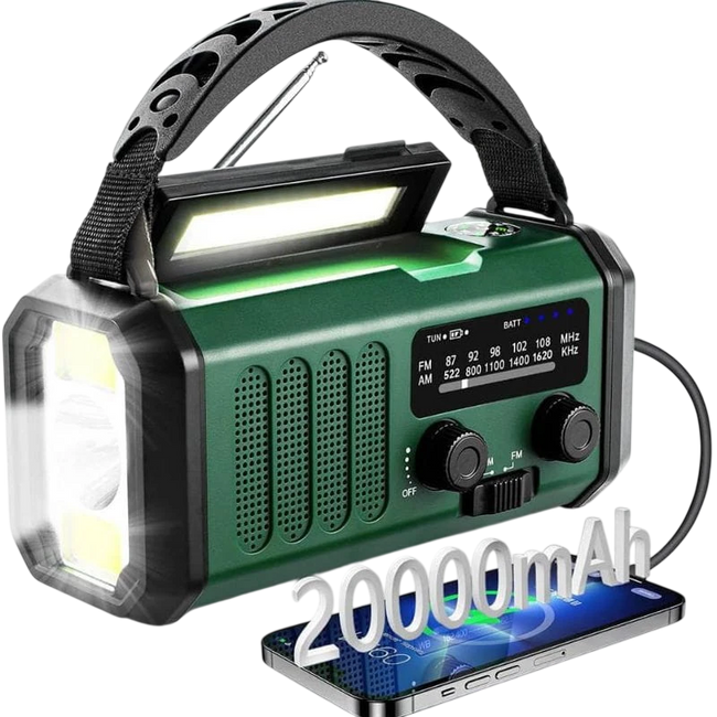 Radio de Emergencia Portátil 20000 mAh Hover Image