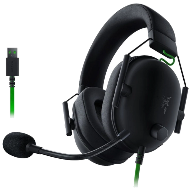 Razer Blackshark V2 X USB Cancelación de ruido Negro/Verde Hover Image