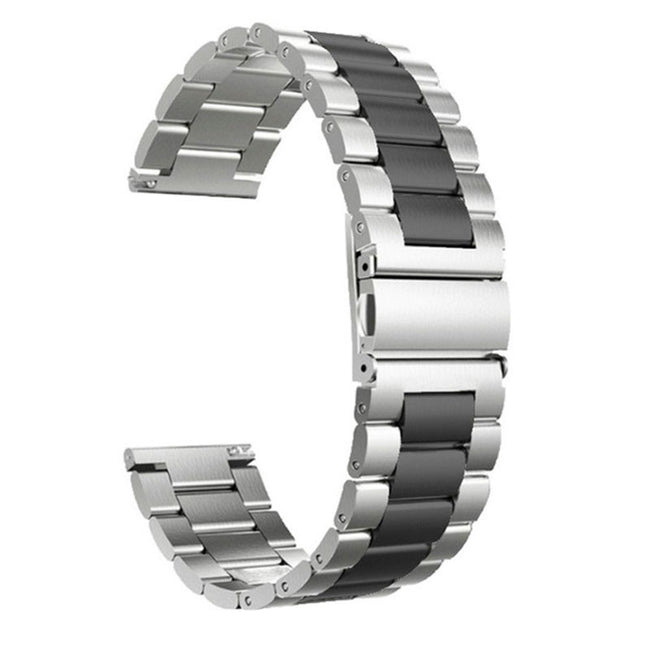 Correa Universal Metal Eslabones Dual 20mm para Smartwatch Xiaomi/Amazfit/Samsung/Huawei/Realme/Ticwatch Hover Image