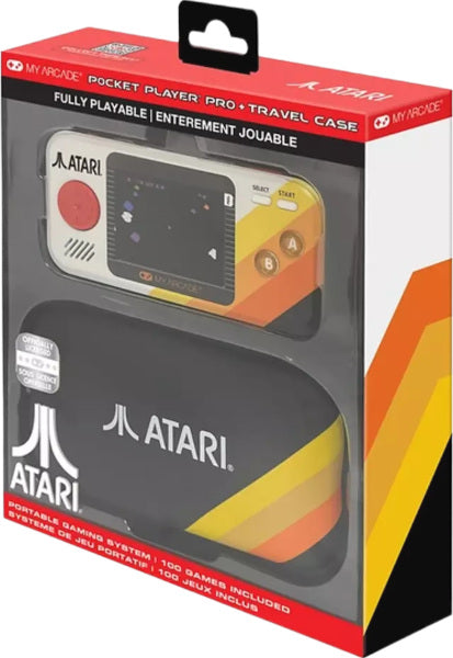 RETRO My Arcade Portable Gaming System Pocket Player Pro Atari + Travel Case (100 Games Included) Hover Image