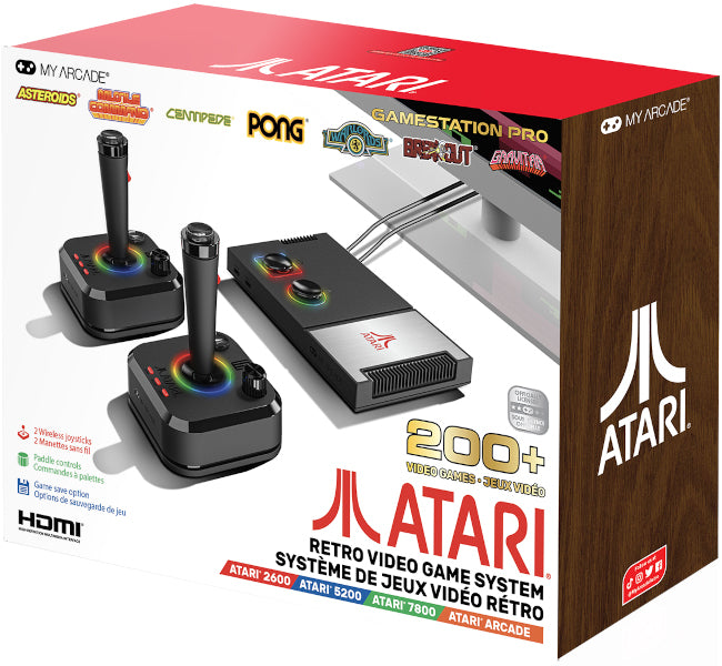 RETRO My Arcade Gamestation Pro Atari + 2 Wireless Joysticks (200 Games) Hover Image