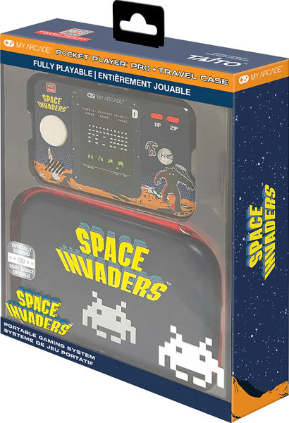 RETRO My Arcade Portable Gaming System Pocket Player Pro Space Invaders + Travel Case Hover Image