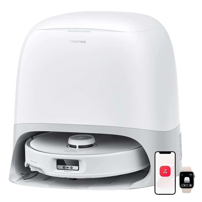 Roborock Qrevo Curv Blanco con Base de autolimpieza