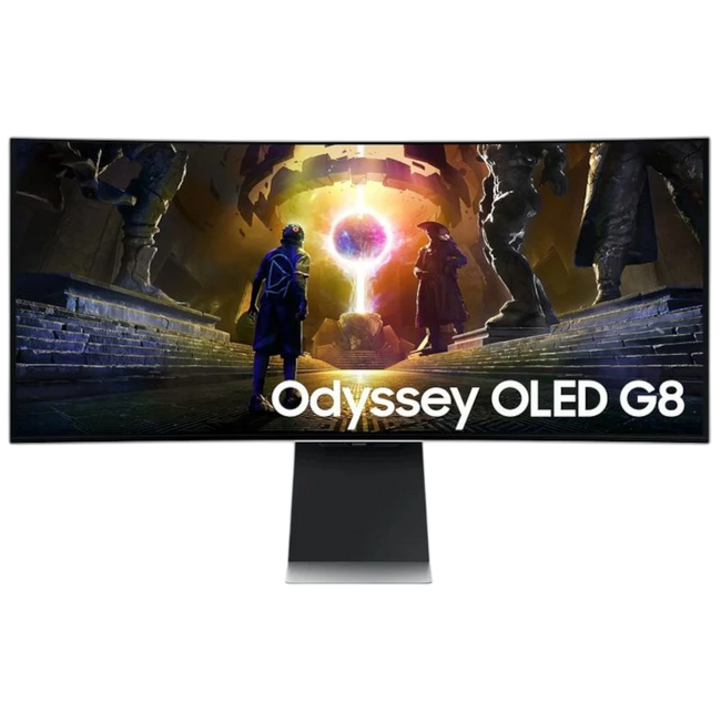 Samsung Odyssey G85SD 34" UWQHD OLED 175Hz FreeSync Curvo Plata Hover Image