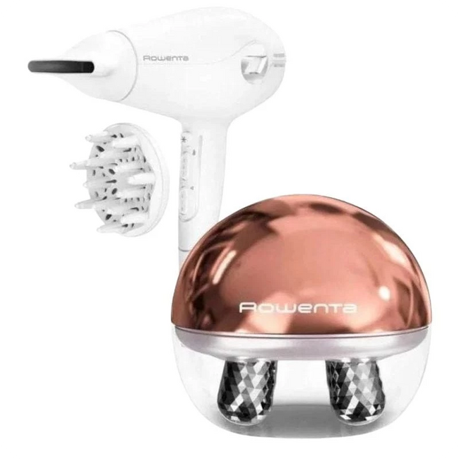Secador de Pelo + Masajeador Facial Rowenta CV6602ES 2400W Blanco Hover Image