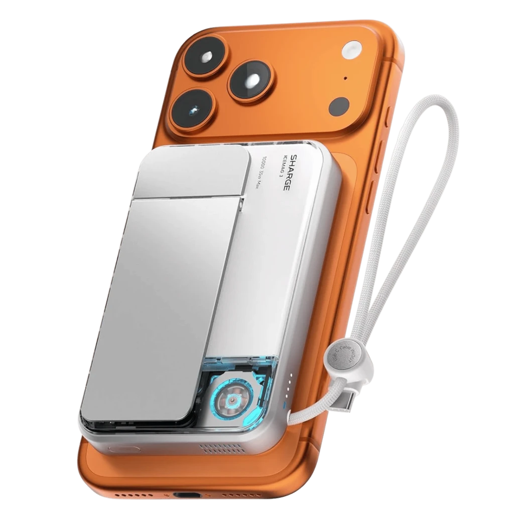 Sharge ICEMAG 3 Qi2 25W 10000mAh Active Cooling - Power Bank Blanco