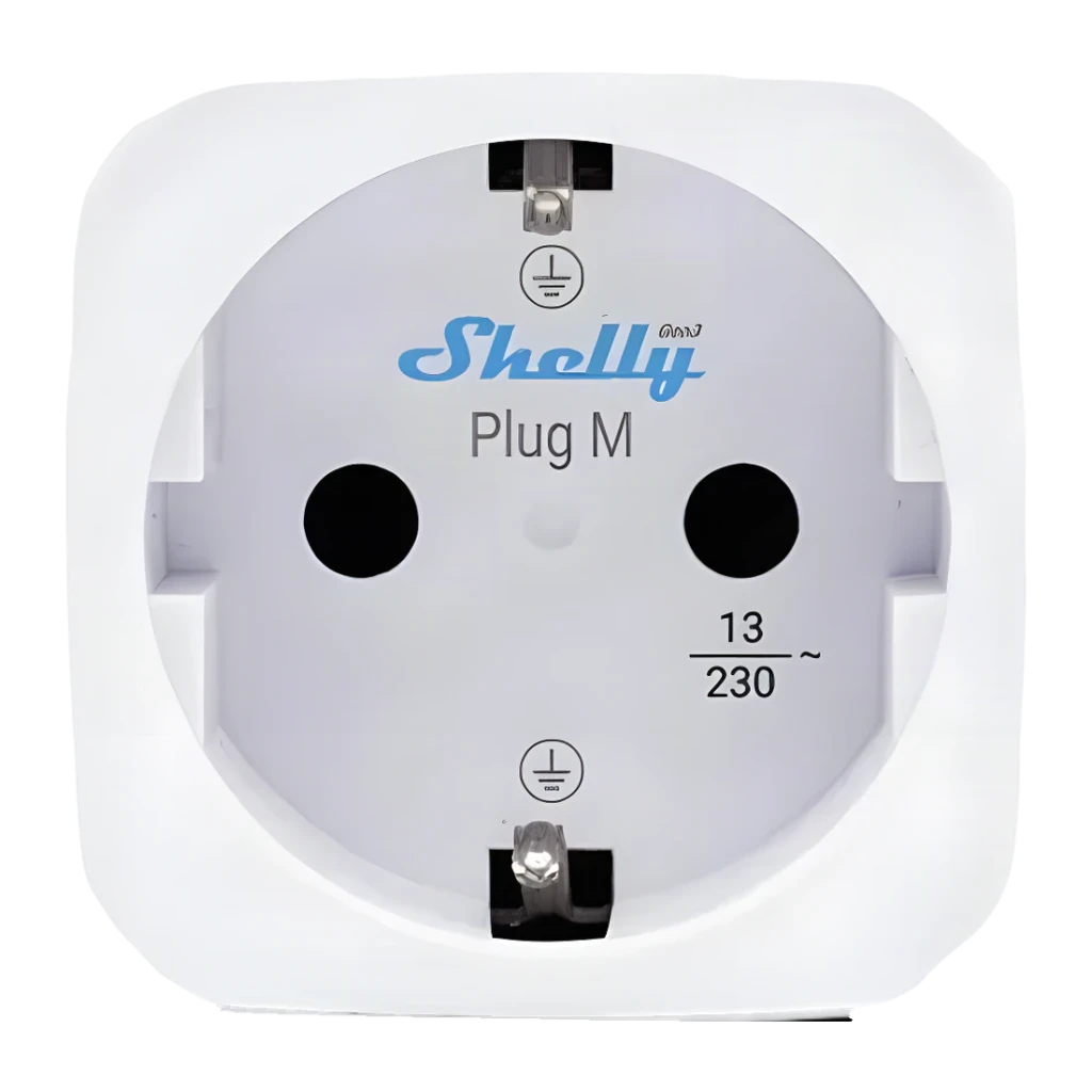 Enchufe inteligente Shelly Plug M Gen3 Blanco Medición de consumo Matter 13A