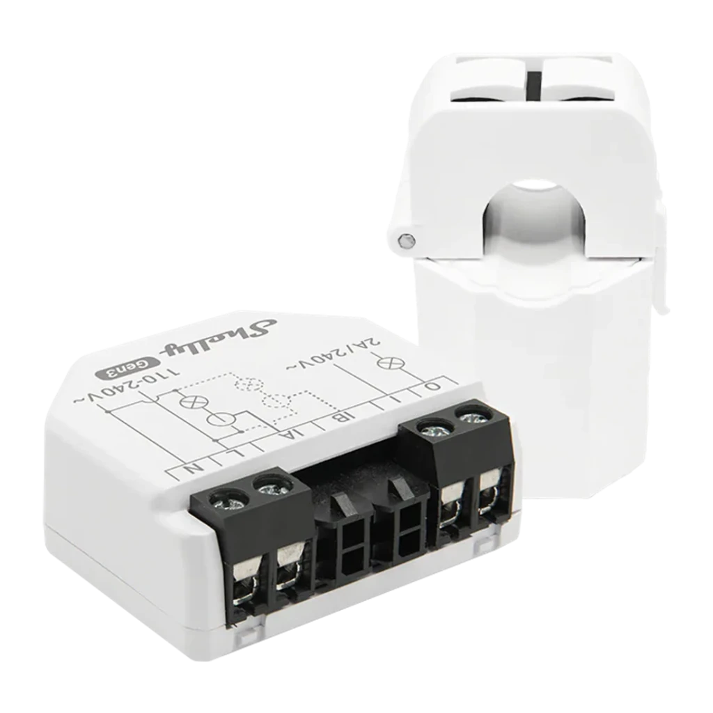 Medidor de energía Shelly EM Gen3 Azul 2 Canales 80A WiFi + MQTT CT 50A incluido