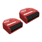 Relé inteligente Shelly 1PM Gen3 Wi-Fi 16A Pack 2 Rojo Medición de consumo