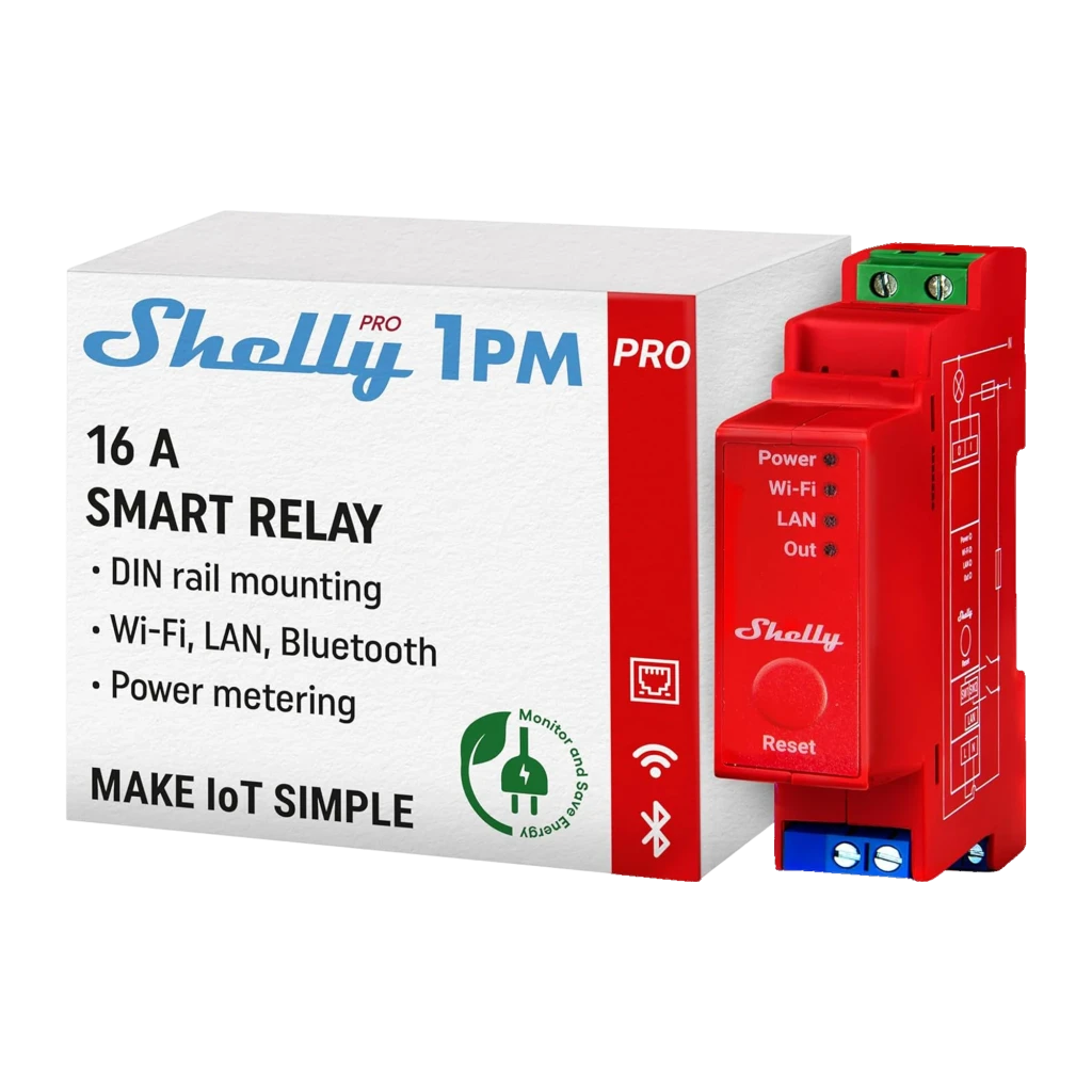 Relé inteligente Shelly Pro 1PM Contador de energía integrado