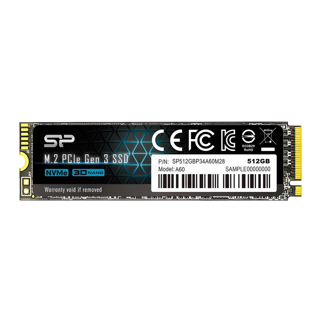SSD Silicon Power P34A60 512GB M.2 PCIe Gen3 NVMe 3.0 x4 M.2 2280