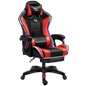 Silla Gaming PowerGaming LED RGB Rojo/Negro con Reposapiés