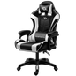 Silla Gaming PowerGaming con Altavoz Bluetooth y Masaje Blanco