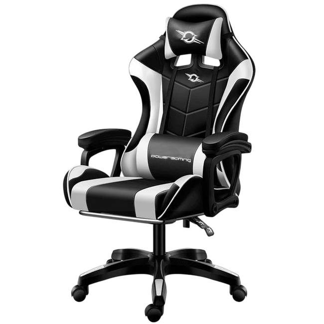 Silla Gaming PowerGaming Negro/Blanco Hover Image