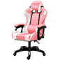 Silla Gaming PowerGaming Blanco Rosa