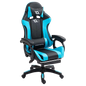 PowerGaming Silla Reposapiés Negro+Azul
