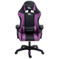 PowerGaming Silla Altavoz Masaje Negro+Lila
