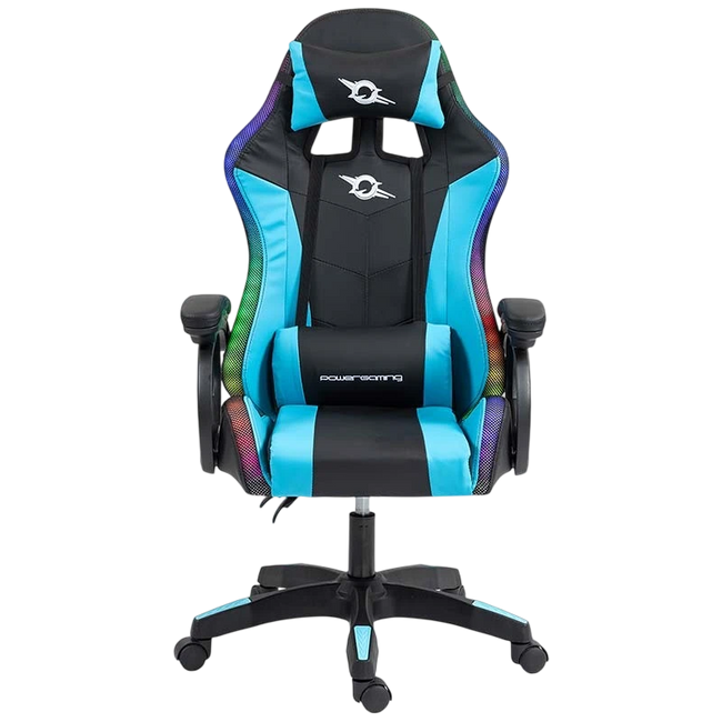 PowerGaming LED RGB Silla Negro+Azul Hover Image
