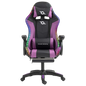 PowerGaming LED RGB Silla Reposapiés Negro+Lila